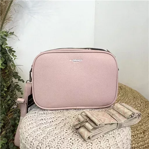 P426- Sac 3 poches Flora&Co (rose pâle) – Image 3