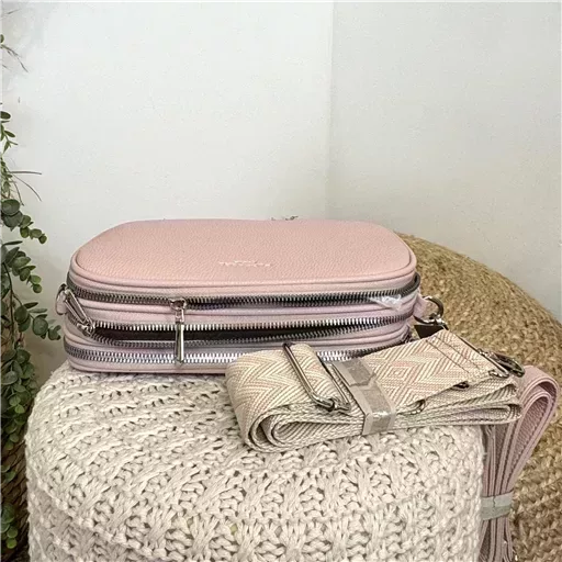 P426- Sac 3 poches Flora&Co (rose pâle) – Image 7