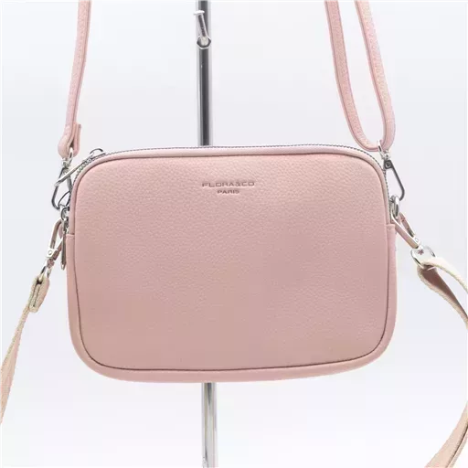 P426- Sac 3 poches Flora&Co (rose pâle) – Image 4