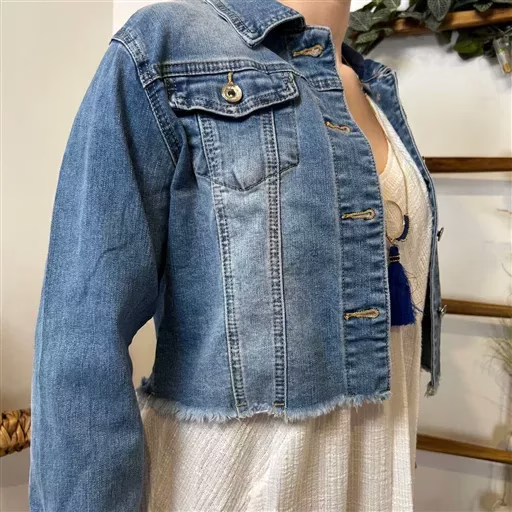 K350- Veste courte Jean Voggo (T36-T44) (denim) – Image 5