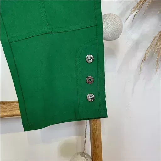 T581- Pantacourt stretch uni JST (T38-T52) (vert brésil) – Image 7