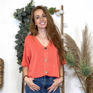 Gilet court (TU) (corail)