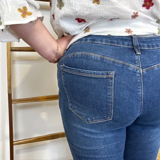 N019- Jean Slim (T42-T50) (denim foncé) – Image 5