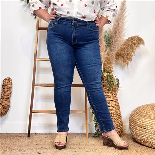 N019- Jean Slim (T42-T50) (denim foncé) – Image 6