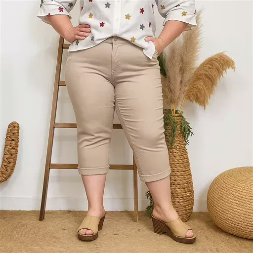 P200- Pantacourt Voggo (T42-T50) (beige) – Image 2