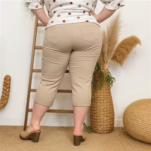 P200- Pantacourt Voggo (T42-T50) (beige) – Image 4