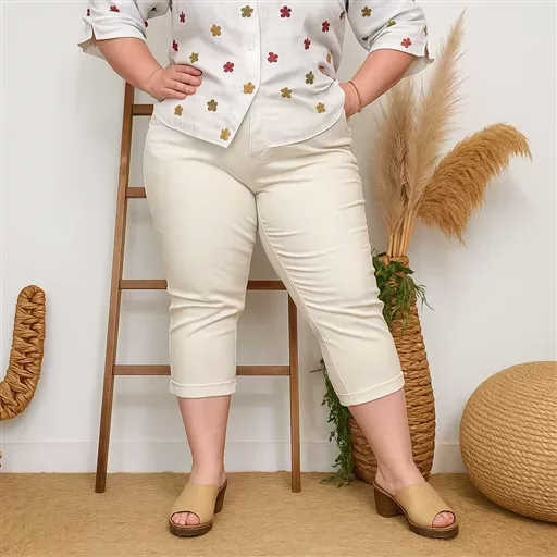 P198- Pantacourt Voggo (T42-T50) (ecru) – Image 2