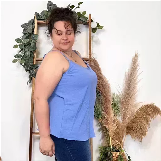 Z142- Débardeur Christy (T44-T52) (bleu ciel) – Image 3