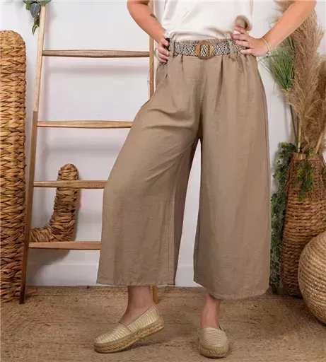 L781- Coupe 7/8ème Flare (Tu) 🇮🇹 (taupe) – Image 2