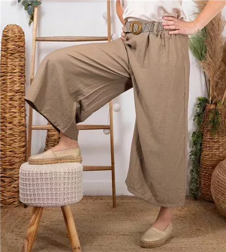 L781- Coupe 7/8ème Flare (Tu) 🇮🇹 (taupe) – Image 3