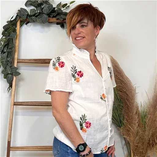 K254- Chemise By One (T36-T40) 🏵️ (blanc) – Image 2