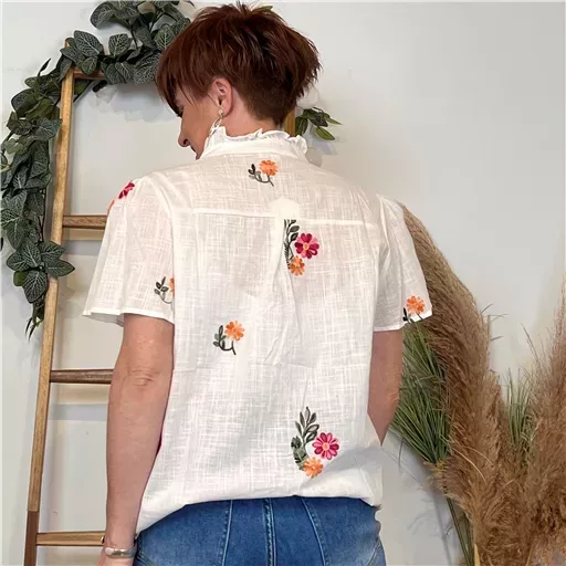 K254- Chemise By One (T36-T40) 🏵️ (blanc) – Image 5