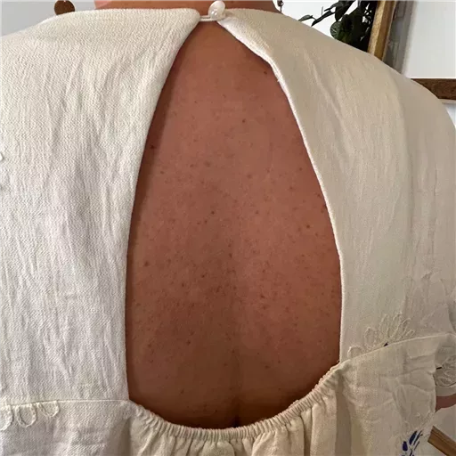 K144- Robe-Short Imprimée (T40-T48) (ecru) – Image 11