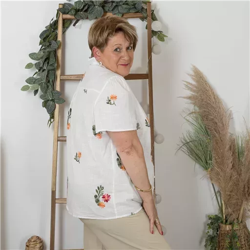 K254- Chemise By One (T40-T48) 🏵️ (blanc) – Image 2