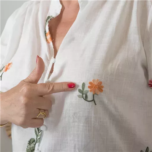 K254- Chemise By One (T40-T48) 🏵️ (blanc) – Image 5