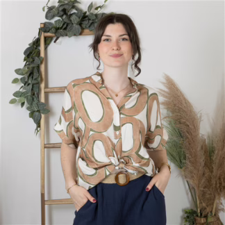 Chemise à Seventies (Tu) 🇮🇹 (camel)