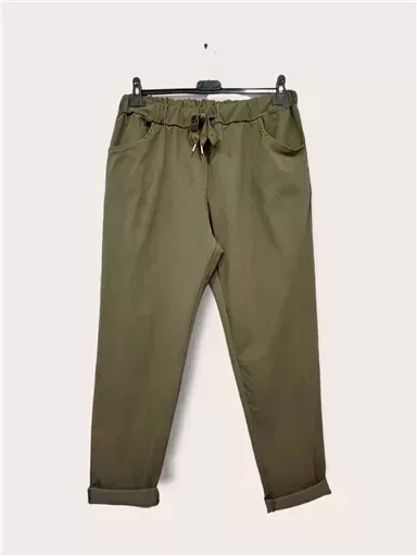 Z149- Pantalon stretch C'Mélodie 🇮🇹 (kaki) – Image 6