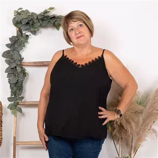 Z142- Débardeur Christy (T44-T52) (noir) – Image 6