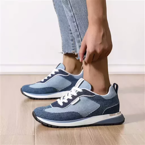 R401- Sneakers crantées Moow ( T36-T41) (denim) – Image 2