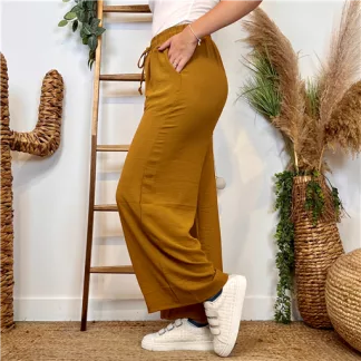 L761- Pantalon flou large 1er PRIX (Tu) (camel)