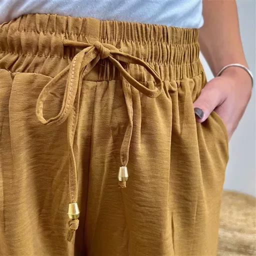 L761- Pantalon fluide (TU) (camel) – Image 4