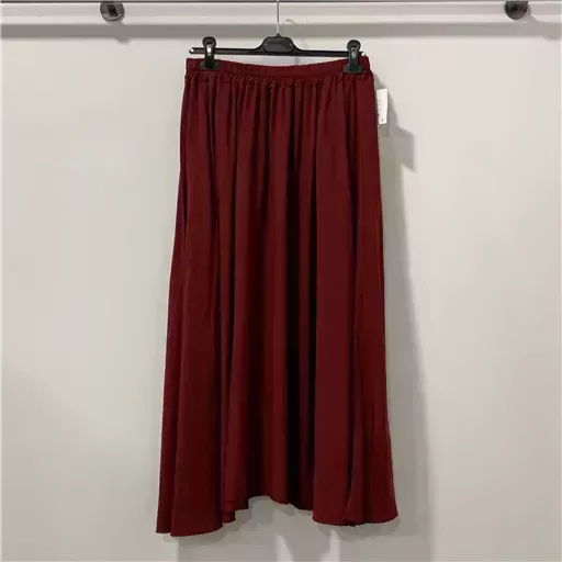 Z978- Jupe Fluide élastiquée 🇮🇹 (bordeaux) – Image 7