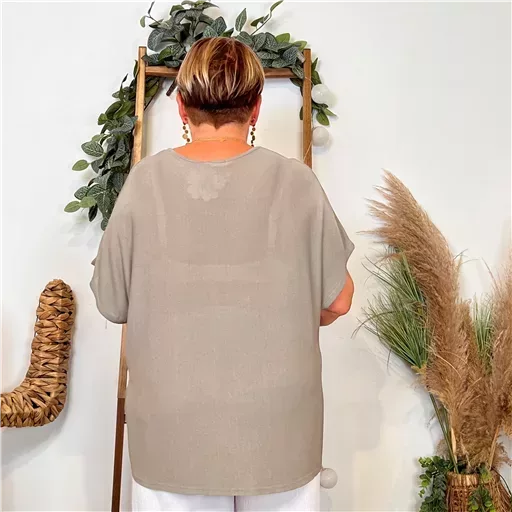 Z145- T-Shirt Girafes (Gt) 🇮🇹 (taupe) – Image 5