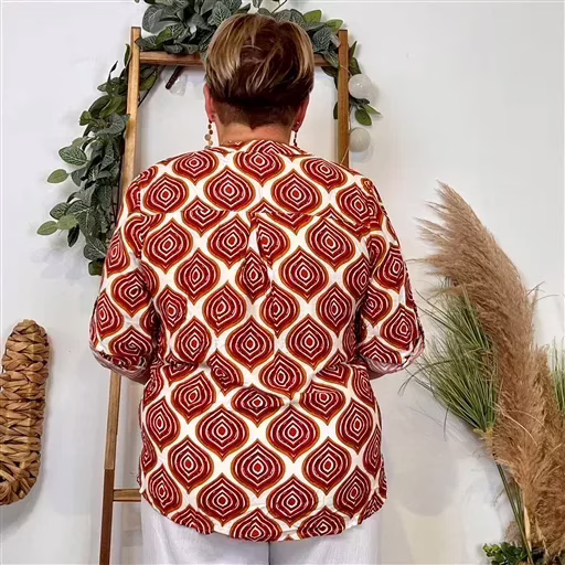 Z123- Blouse "Christy" (T44-T52) (rouge) – Image 5