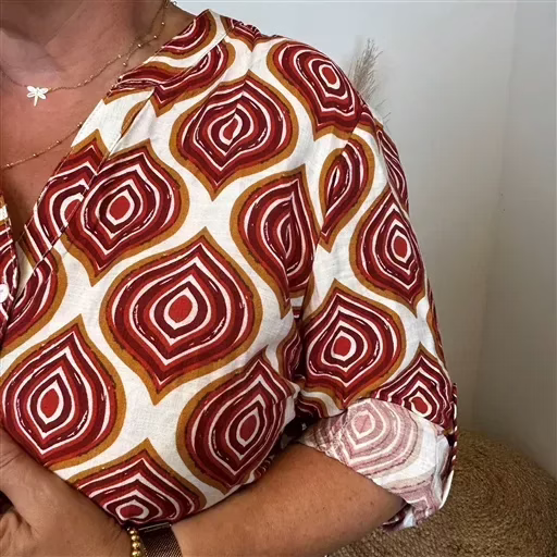 Z123- Blouse "Christy" (T44-T52) (rouge) – Image 7