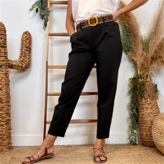 L750- Pantalon coupe fuseau (TU) 🇮🇹 (noir)