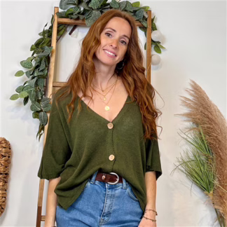 K878- Gilet court (TU) (kaki)