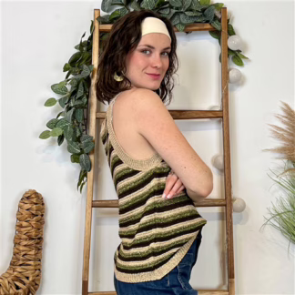 K112- Débardeur LUREX (Tu) 🇮🇹 (kaki)