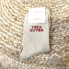 V303- Chaussettes paillettes "Tata Extra" (beige)