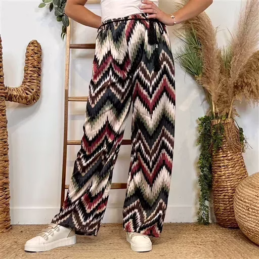 L755- Pantalon ZigZag (TU) (noir) – Image 3