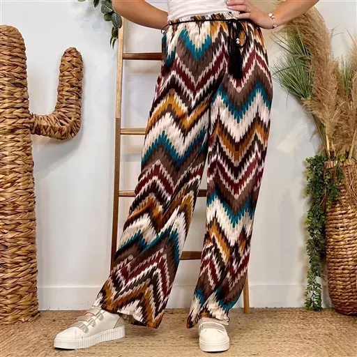 L755- Pantalon ZigZag (TU) (marron) – Image 3