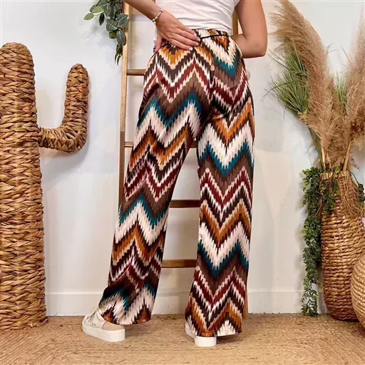 L755- Pantalon ZigZag (TU) (marron) – Image 4