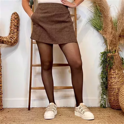 L720- Jupe short "By One" (T36-T40) (marron) – Image 10