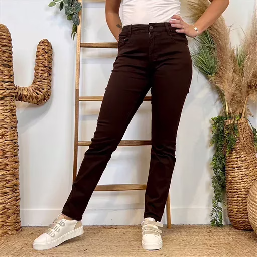 N015- Jean Slim Voggo (T36-T44) (marron) – Image 4