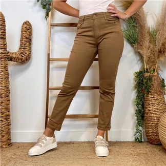 M985- Jean 7/8ème Voggo (T36-T44) (taupe)