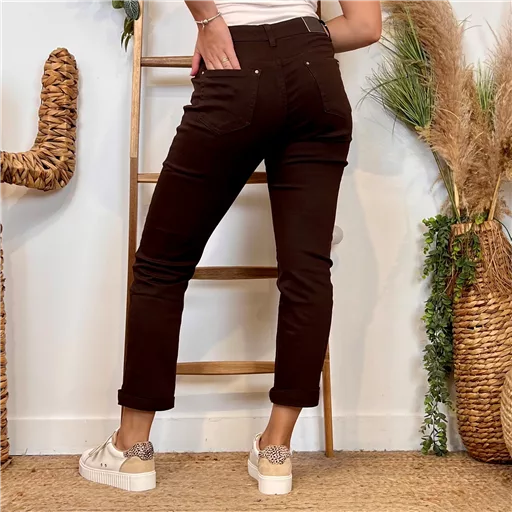 M981- Jean 7/8ème Voggo (T36-T44) (marron) – Image 4