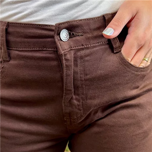 M981- Jean 7/8ème Voggo (T36-T44) (marron) – Image 5