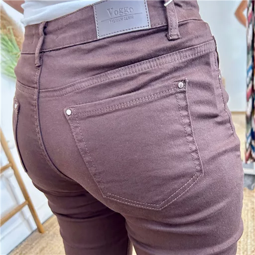 M981- Jean 7/8ème Voggo (T36-T44) (marron) – Image 6