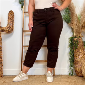 M982- Jean 7/8ème Voggo (T42-T50) (marron)