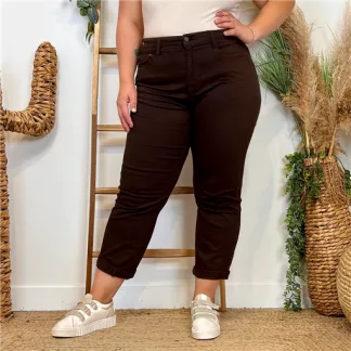 M982- Jean 7/8ème Voggo (T42-T50) (marron)