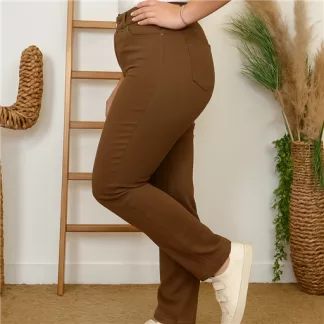 N014- Jean coupe Slim Voggo (T42-T52) (camel)