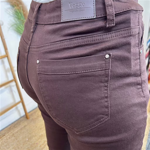 N012- Jean Slim Voggo (T42-T52) (marron) – Image 5