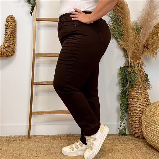 N012- Jean Slim Voggo (T42-T52) (marron) – Image 3