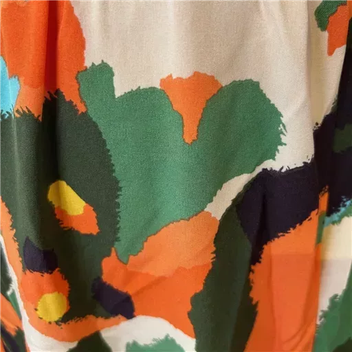 L132- Robe longue imprimée "By One" (T40-T48) (vert brésil) – Image 9