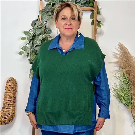 z113- Pull sans manches (Tu) (vert brésil) – Image 8