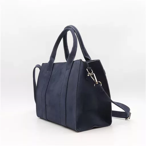 P399- Sac porté main aspect Daim Flora & Co (marine) – Image 3